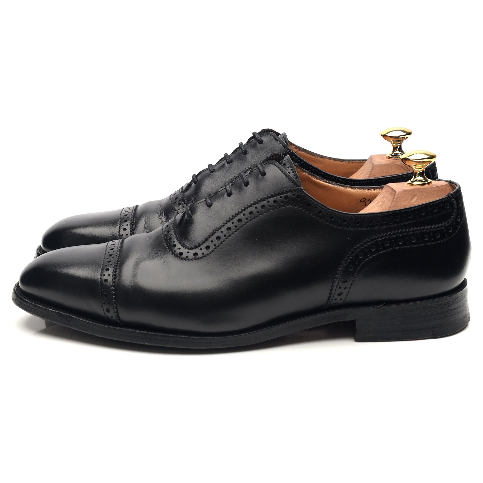 Belgrave' Black Leather Oxford UK 8.5 - Abbot's Shoes