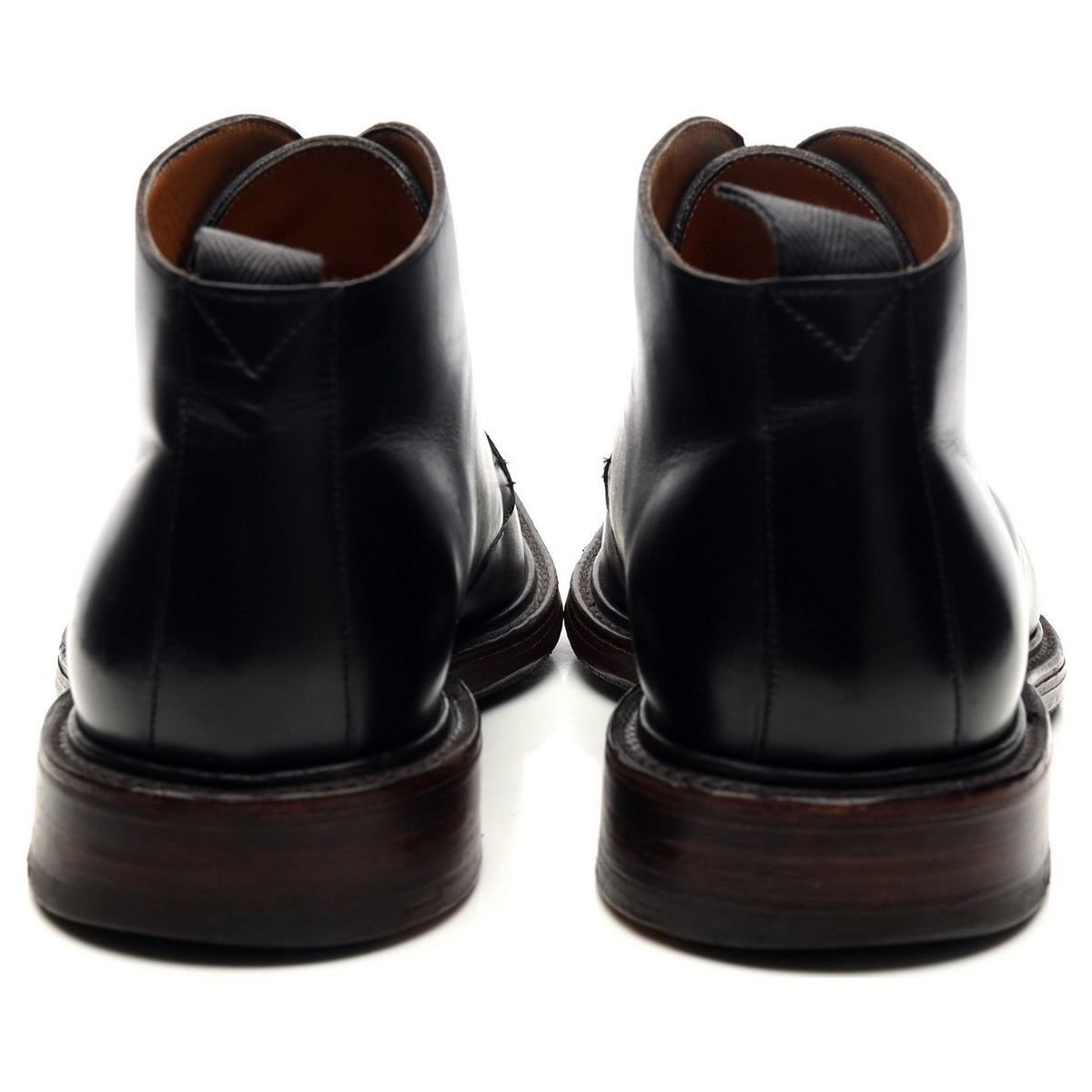 &#39;Wade&#39; Black Leather Chukka Boots UK 8 F