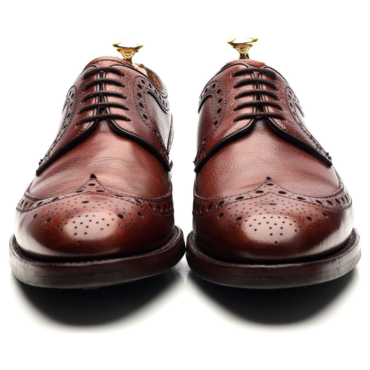 &#39;Calvay&#39; Brown Leather Derby Brogues UK 7.5 F