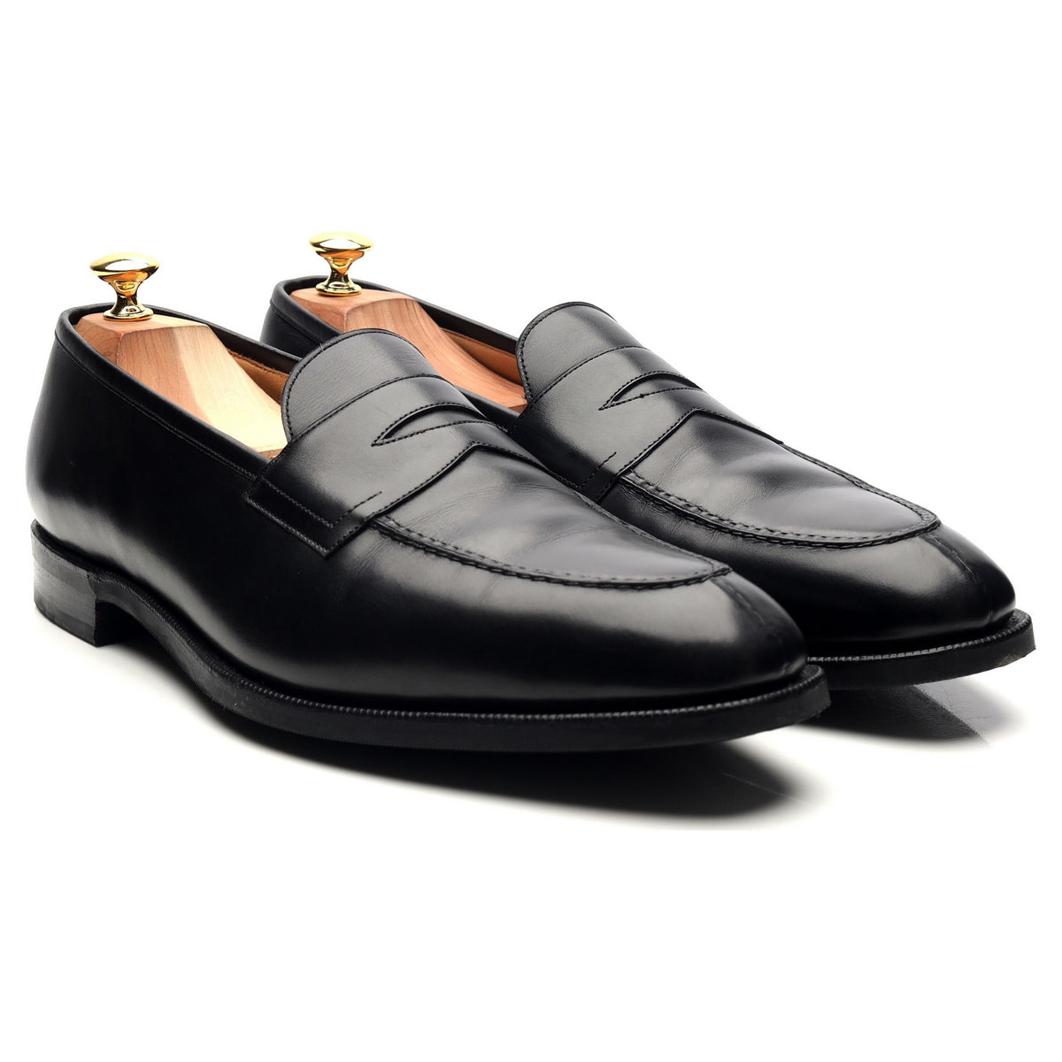 &#39;Sloane&#39; Black Leather Loafers UK 11 F