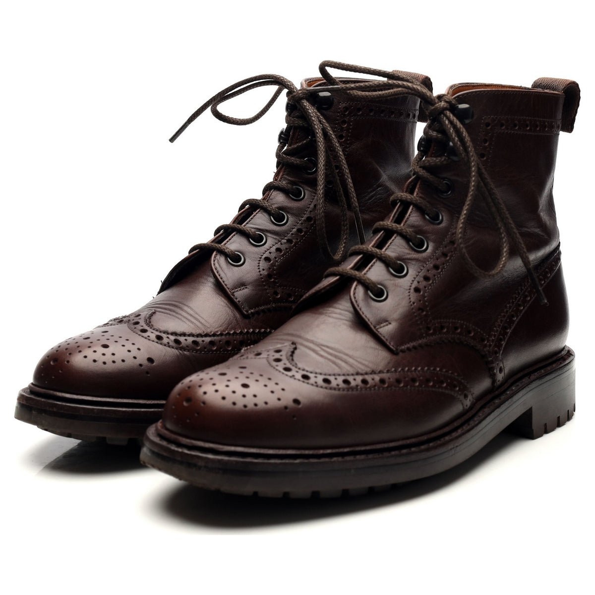 &#39;McFarlane&#39; Dark Brown Leather Boots UK 6 G