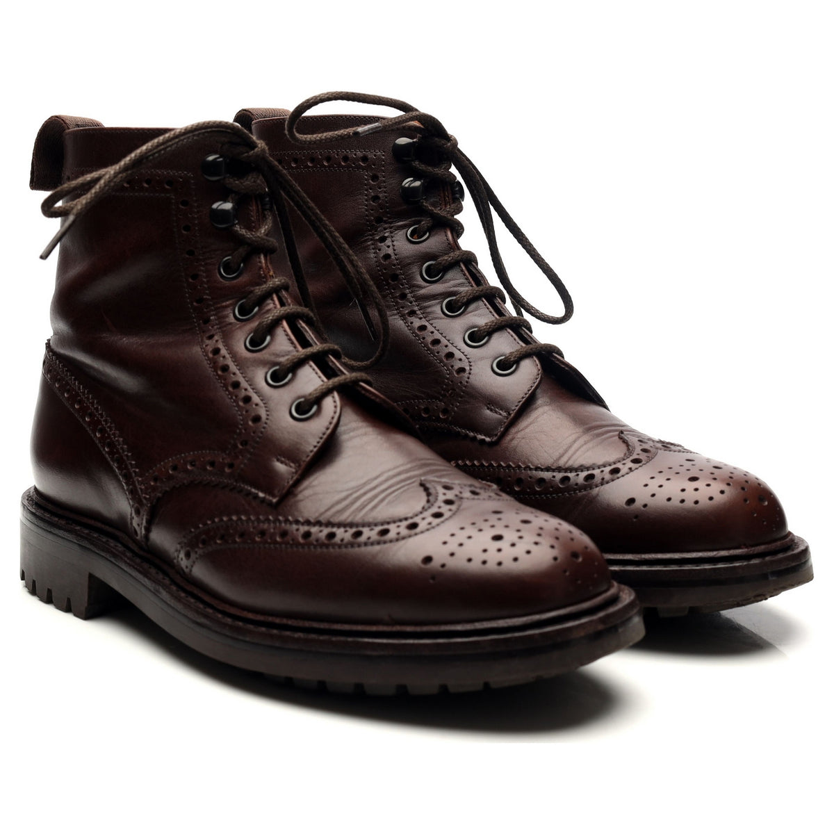 &#39;McFarlane&#39; Dark Brown Leather Boots UK 6 G