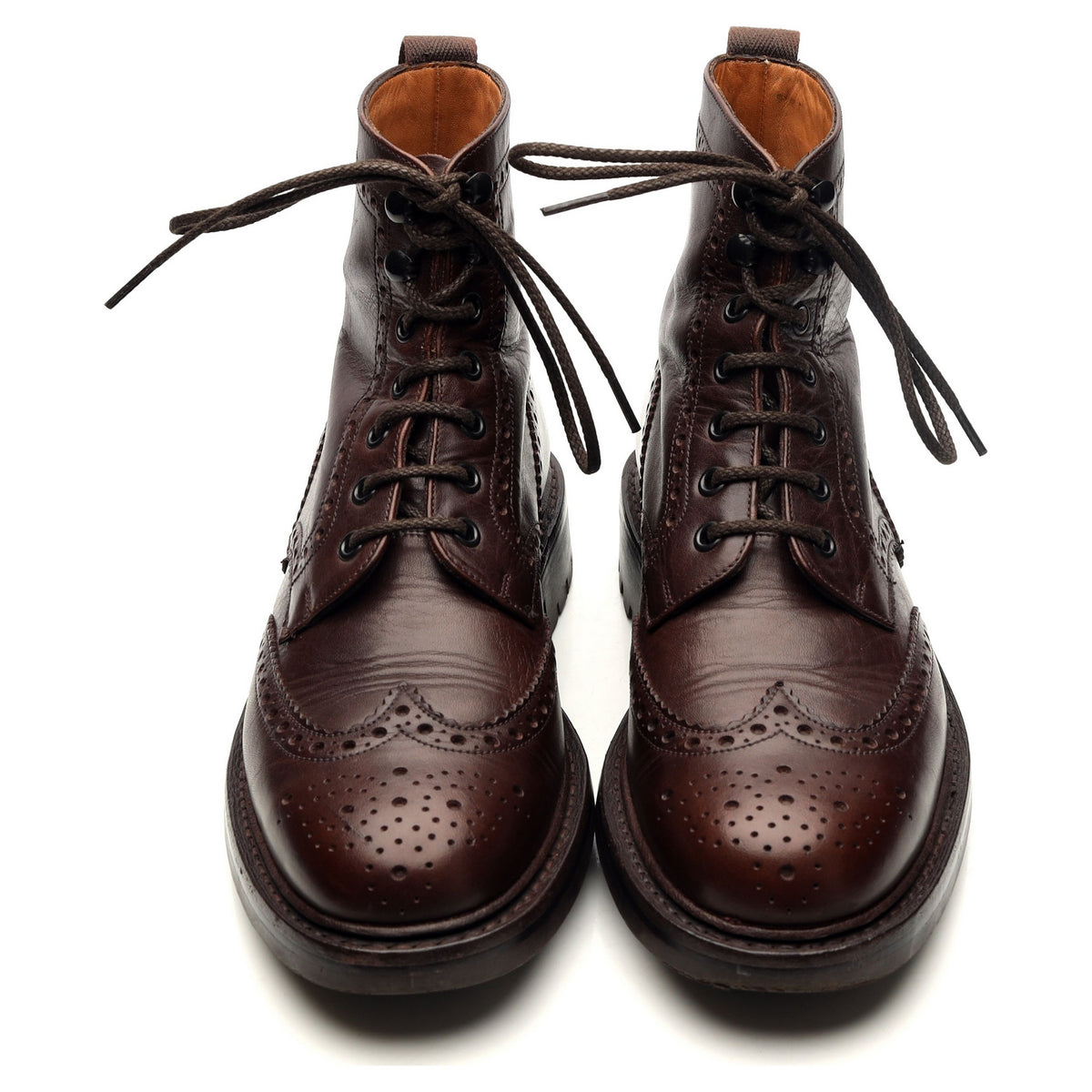 &#39;McFarlane&#39; Dark Brown Leather Boots UK 6 G