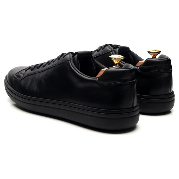 'mirfield' Black Leather Sneakers Uk 10 - Abbot's Shoes