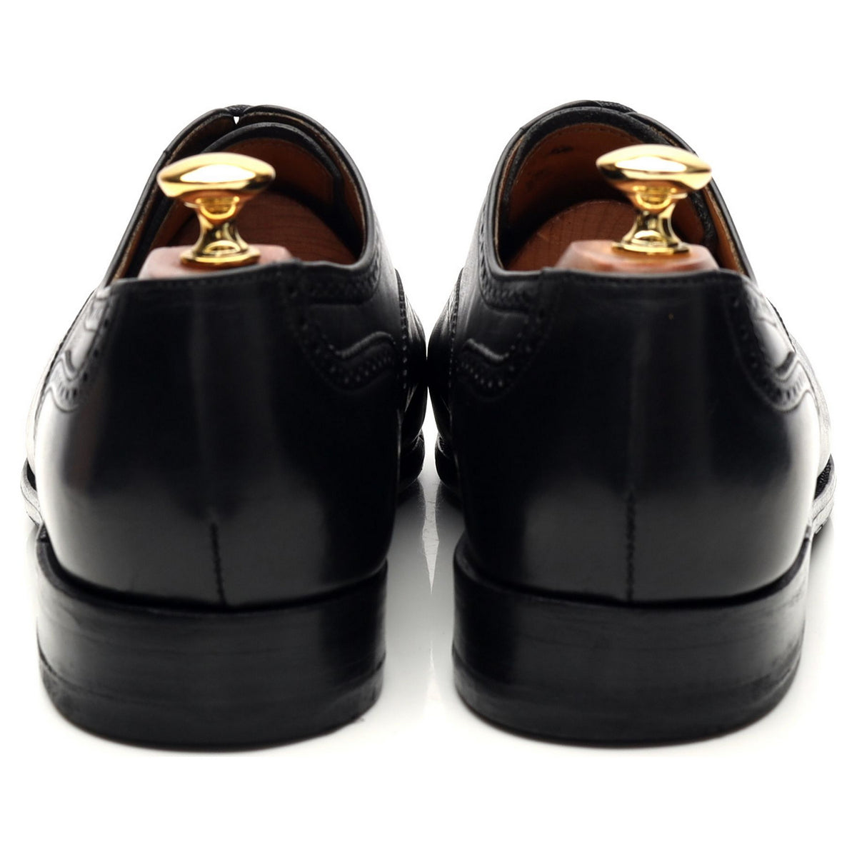 Gieves &amp; Hawkes Black Leather Oxford Brogues UK 8.5 F