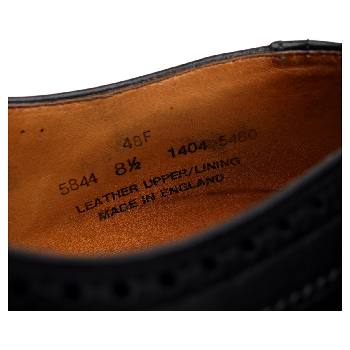 Gieves &amp; Hawkes Black Leather Oxford Brogues UK 8.5 F