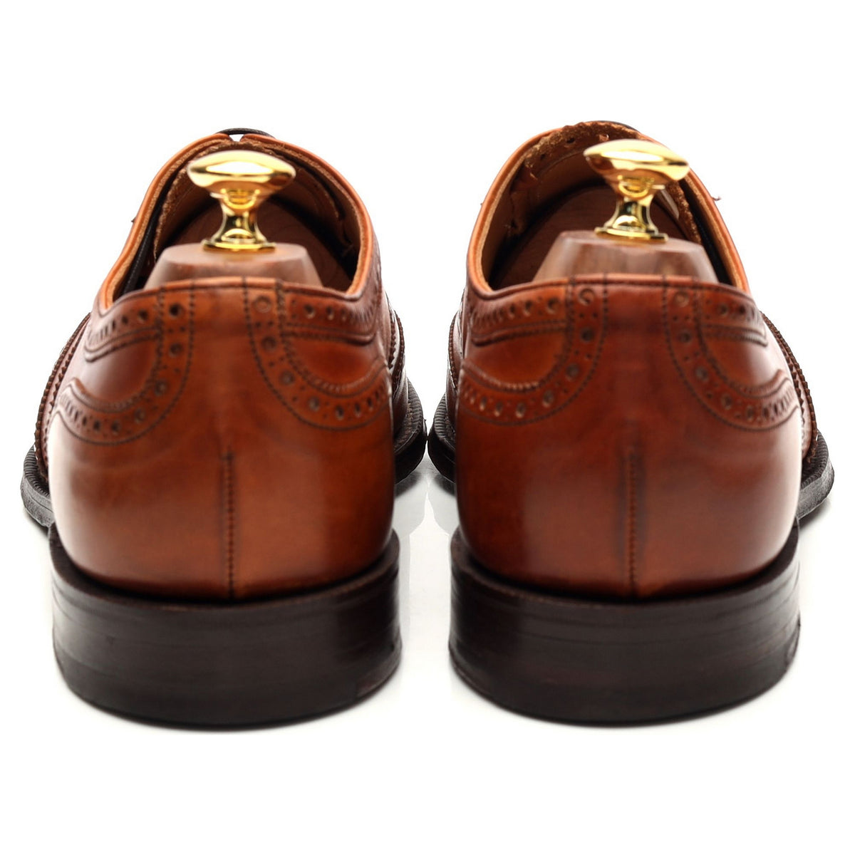 &#39;Turner&#39; Tan Brown Leather Oxford Brogues UK 9.5 F