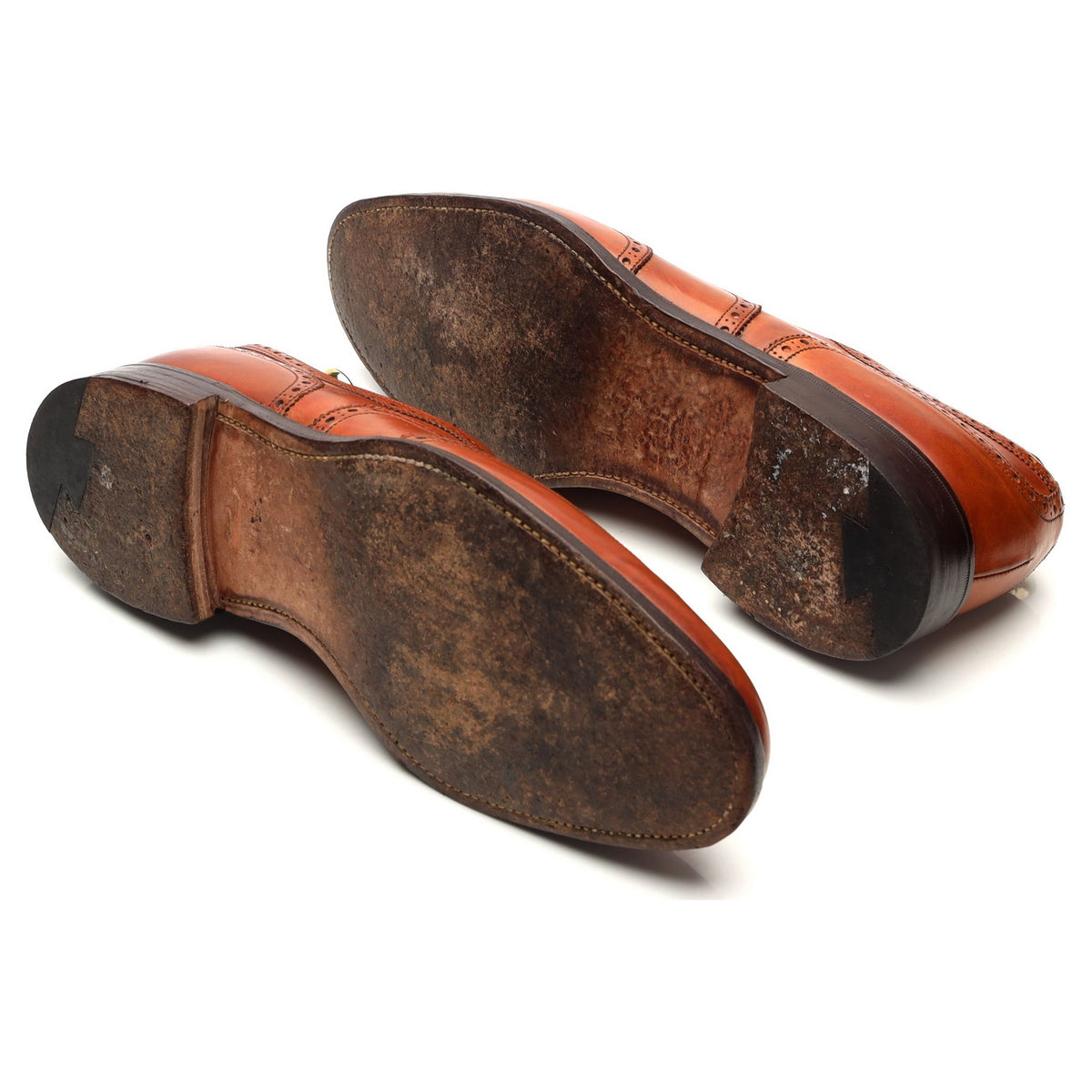 &#39;Turner&#39; Tan Brown Leather Oxford Brogues UK 9.5 F