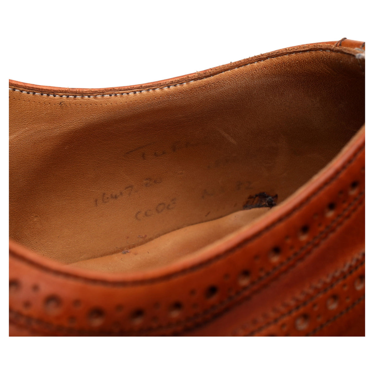 &#39;Turner&#39; Tan Brown Leather Oxford Brogues UK 9.5 F
