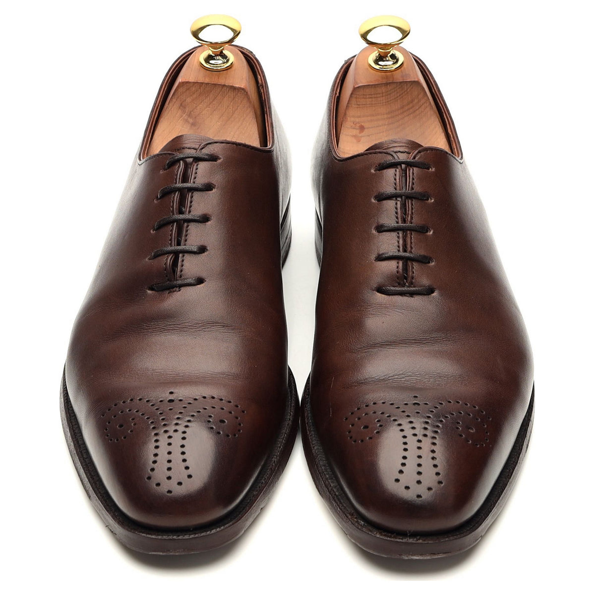 &#39;Weymouth&#39; Dark Brown Leather Wholecut Oxford UK 6 E