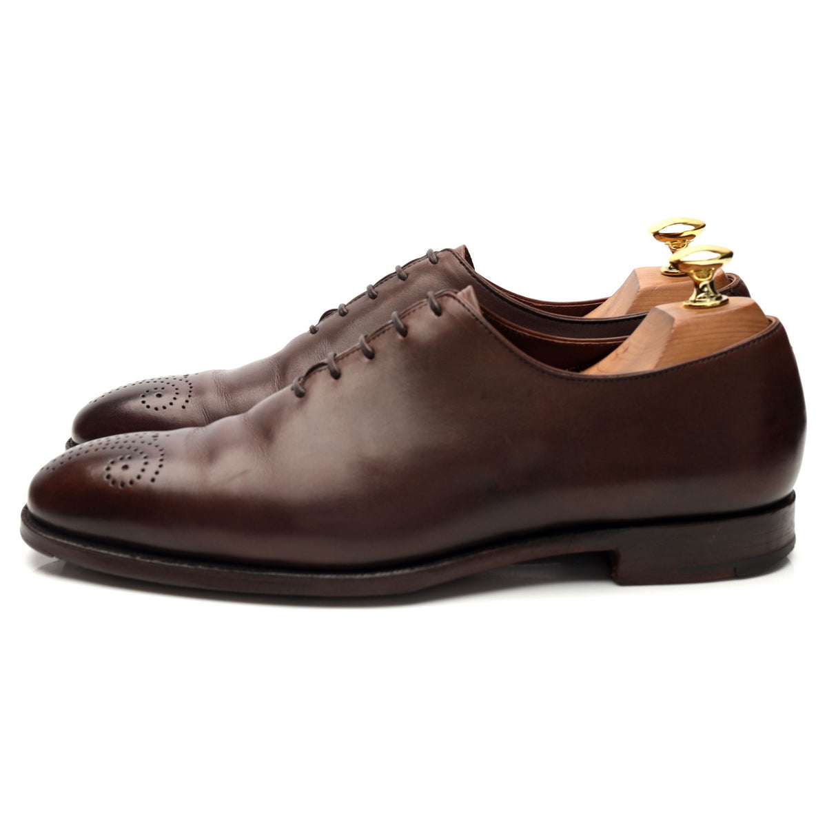 &#39;Weymouth&#39; Dark Brown Leather Wholecut Oxford UK 6 E