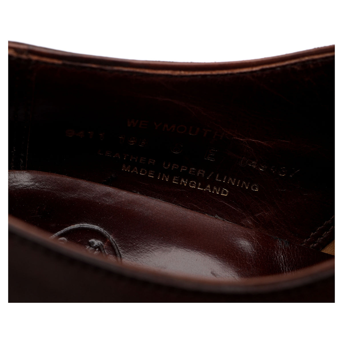 &#39;Weymouth&#39; Dark Brown Leather Wholecut Oxford UK 6 E