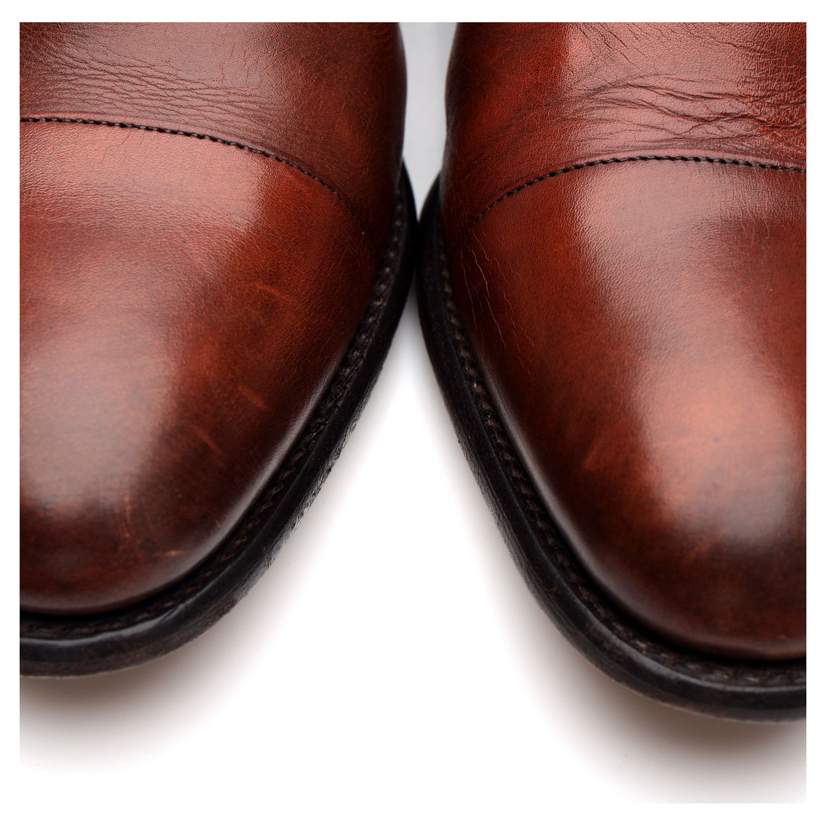 &#39;Churchill&#39; Tan Brown Leather Oxford UK 8 G