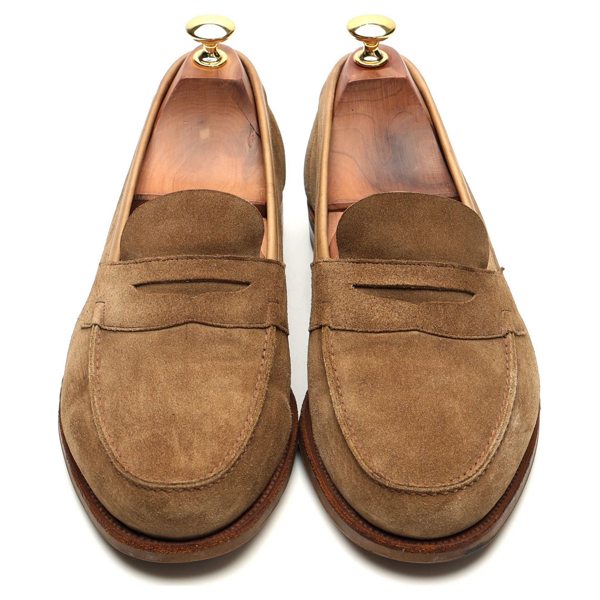 &#39;Duke&#39; Mushroom Brown Suede Unlined Loafers UK 9 E