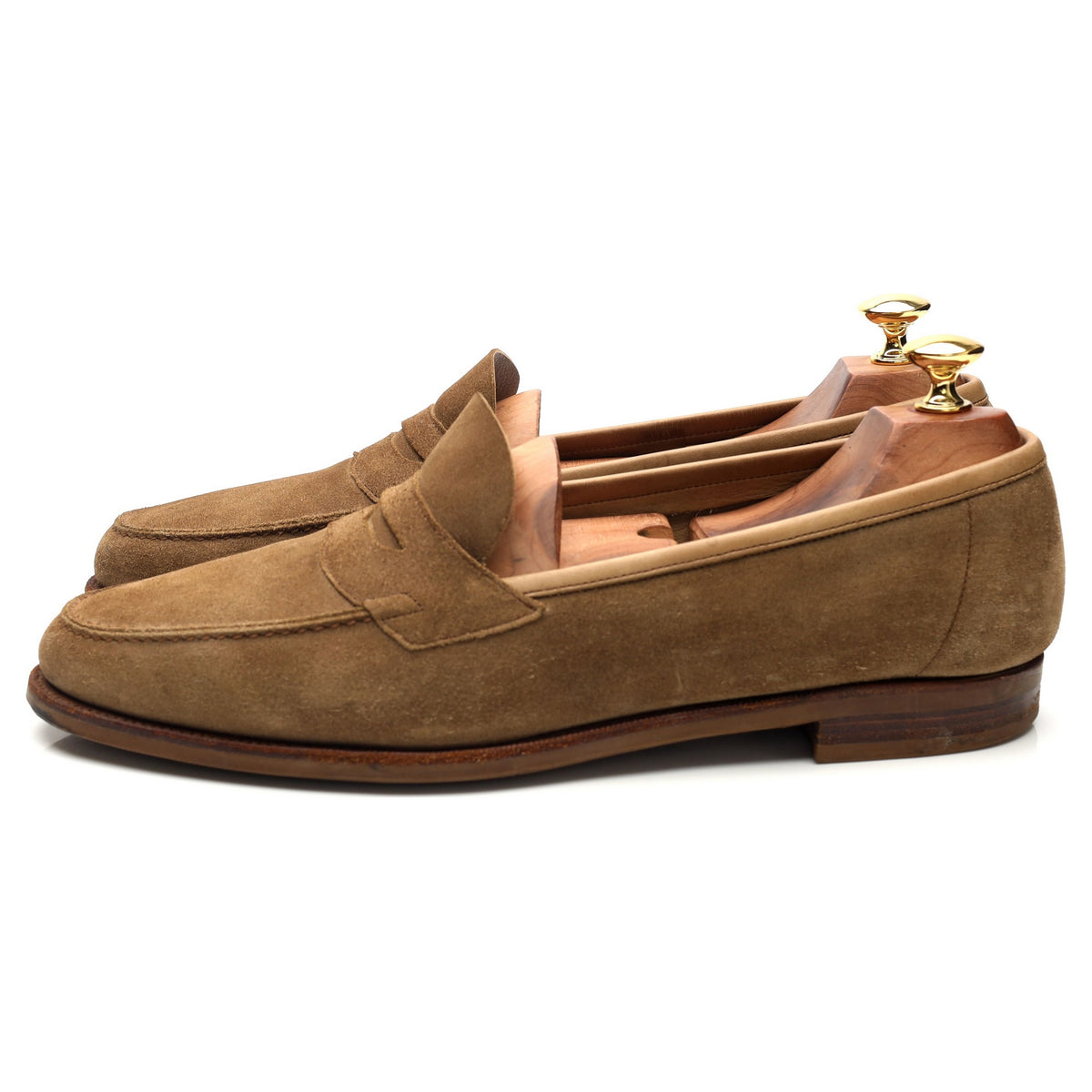 &#39;Duke&#39; Mushroom Brown Suede Unlined Loafers UK 9 E