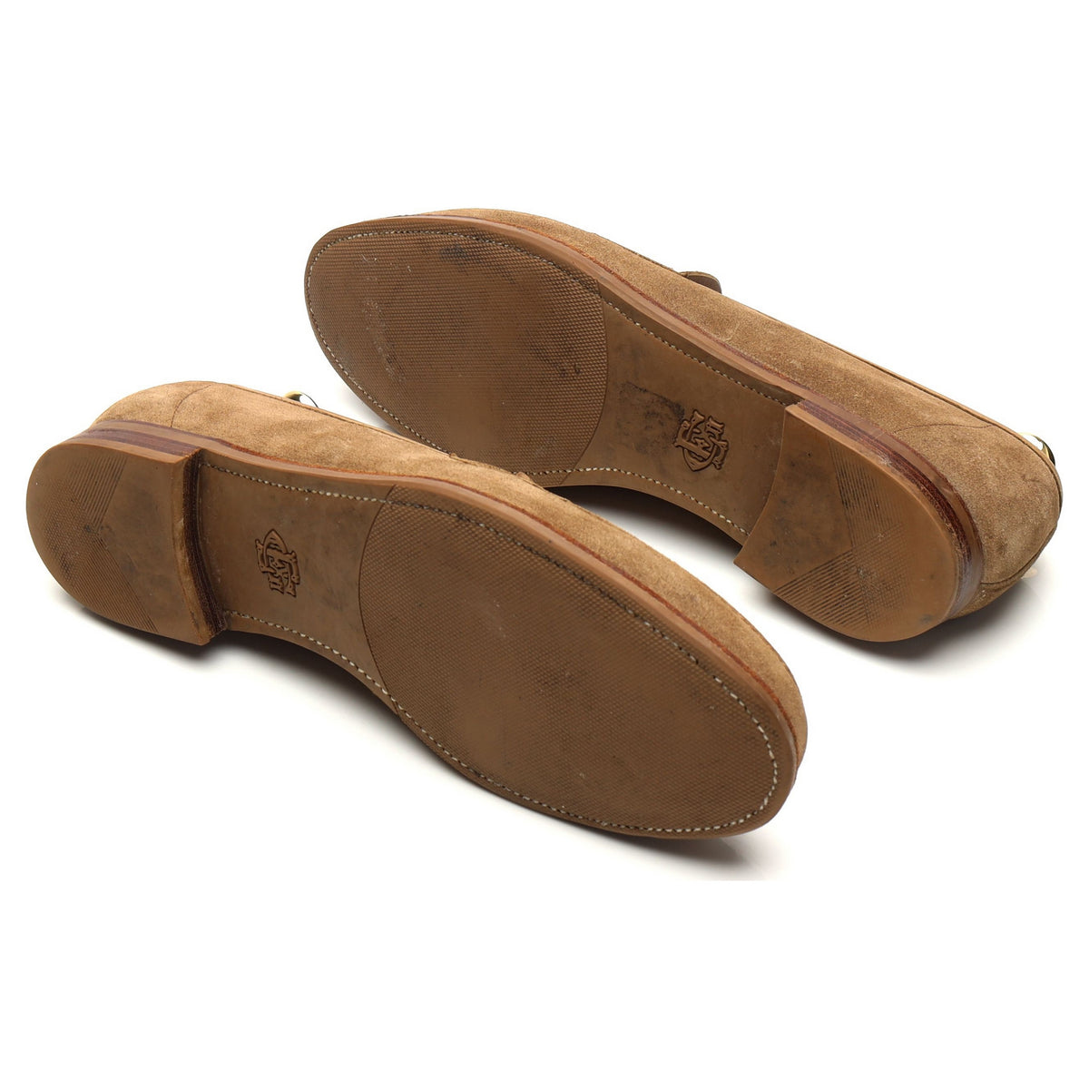 &#39;Duke&#39; Mushroom Brown Suede Unlined Loafers UK 9 E