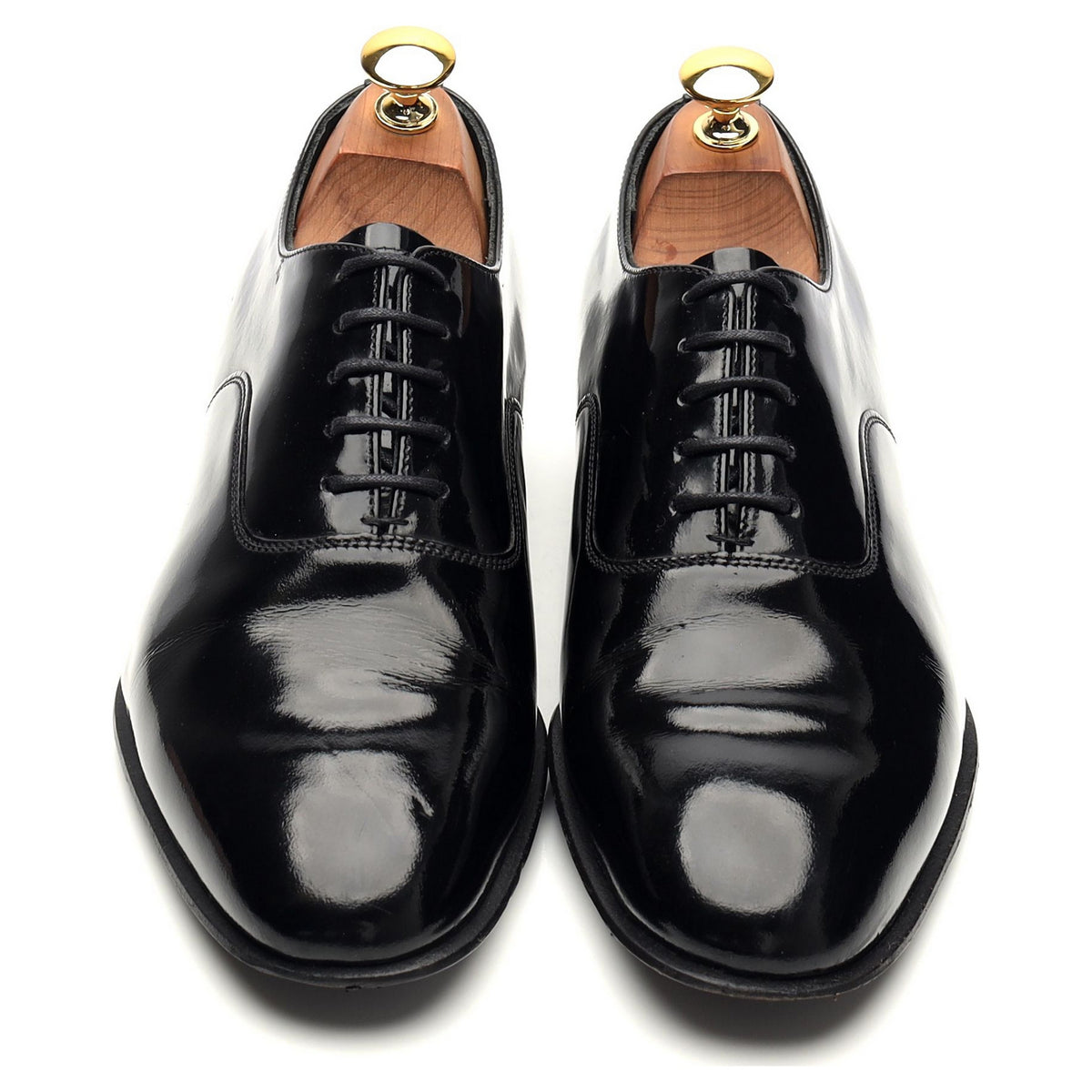 &#39;Alastair&#39; Black Patent Leather Oxford UK 6 G