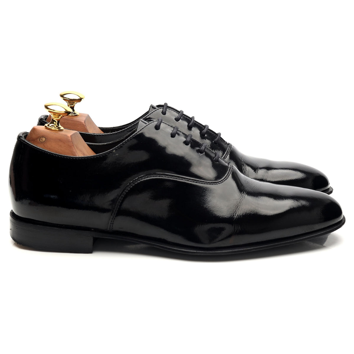 &#39;Alastair&#39; Black Patent Leather Oxford UK 6 G