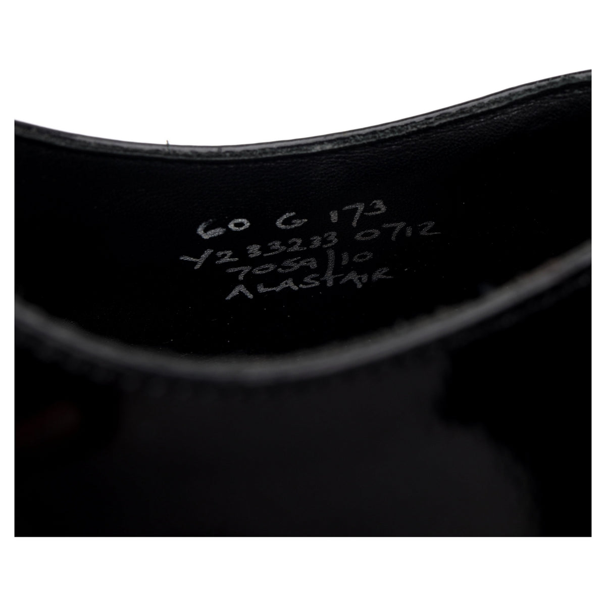 &#39;Alastair&#39; Black Patent Leather Oxford UK 6 G