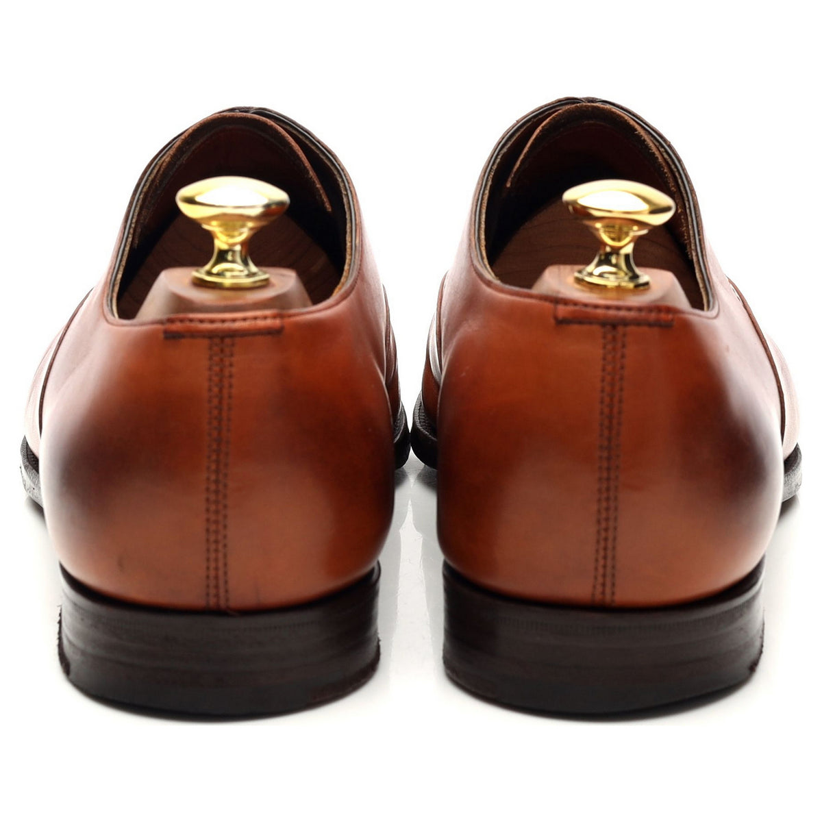 &#39;Chelsea&#39; Tan Brown Leather Oxford UK 8 F