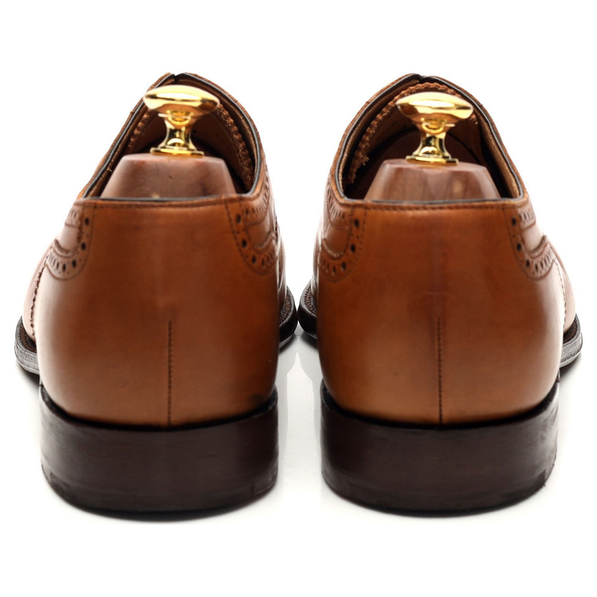 1880 &#39;Durham&#39; Tan Brown Leather Oxford Brogues UK 10.5 F