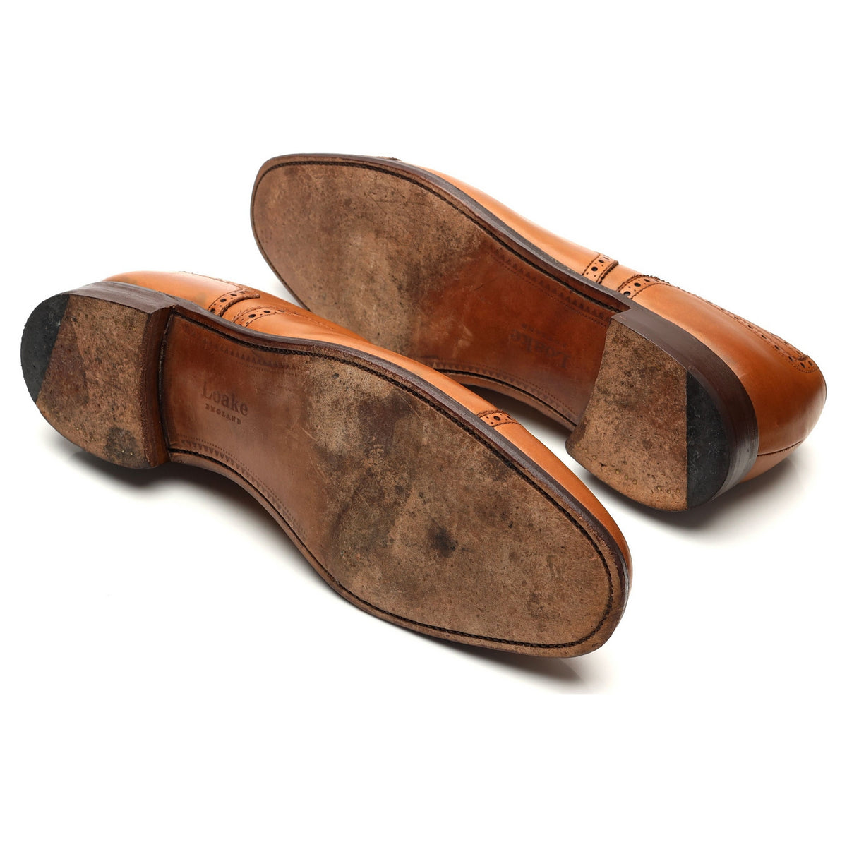 1880 &#39;Durham&#39; Tan Brown Leather Oxford Brogues UK 10.5 F