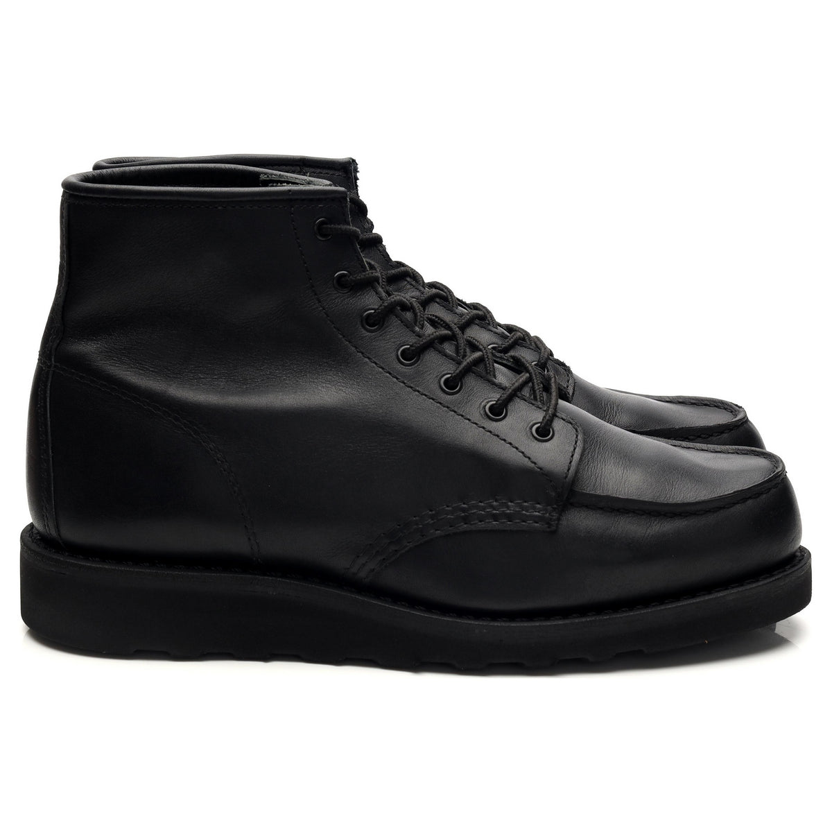 Women&#39;s &#39;3380&#39; Black Leather Moc Toe Boots UK 7 US 9.5 B
