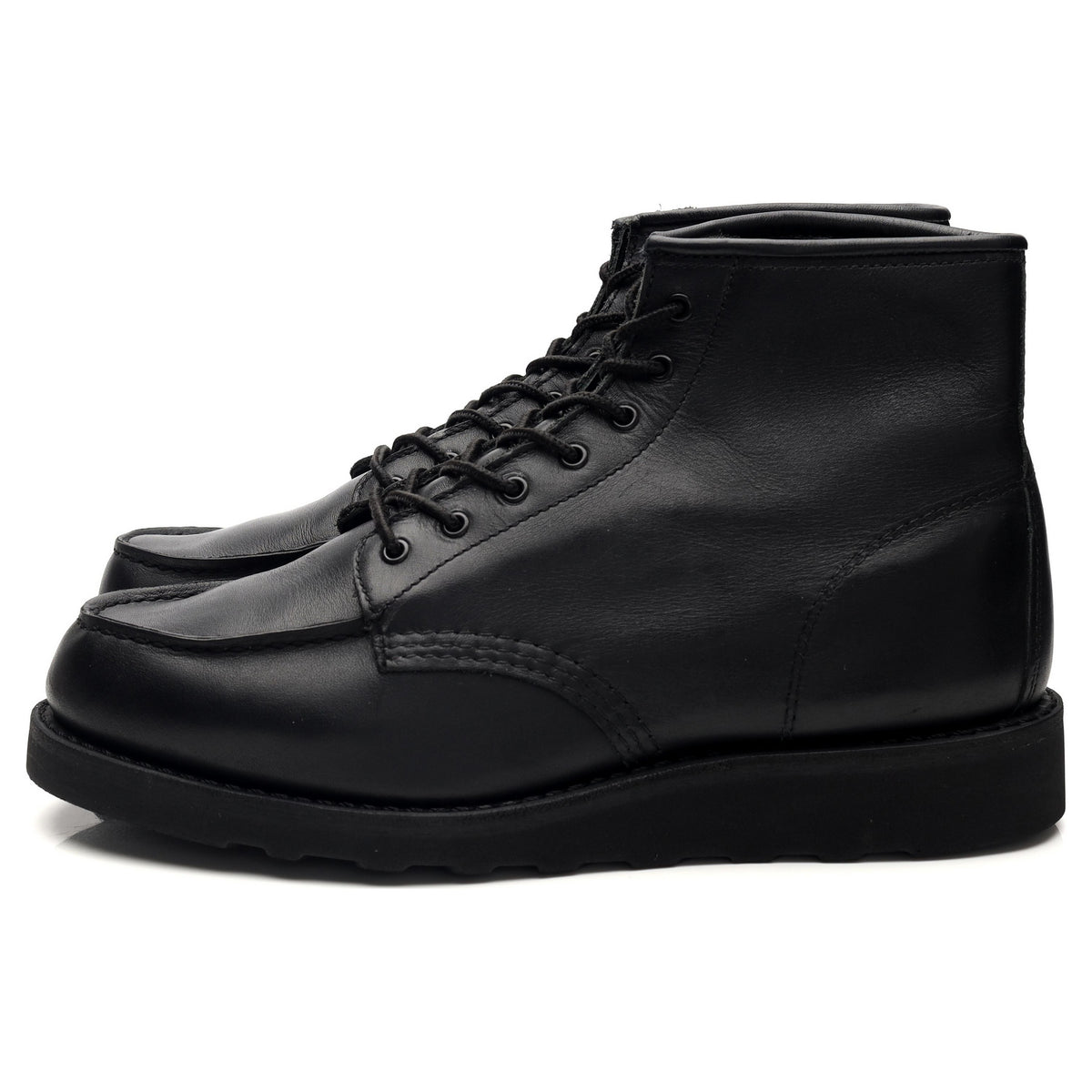 Women&#39;s &#39;3380&#39; Black Leather Moc Toe Boots UK 7 US 9.5 B