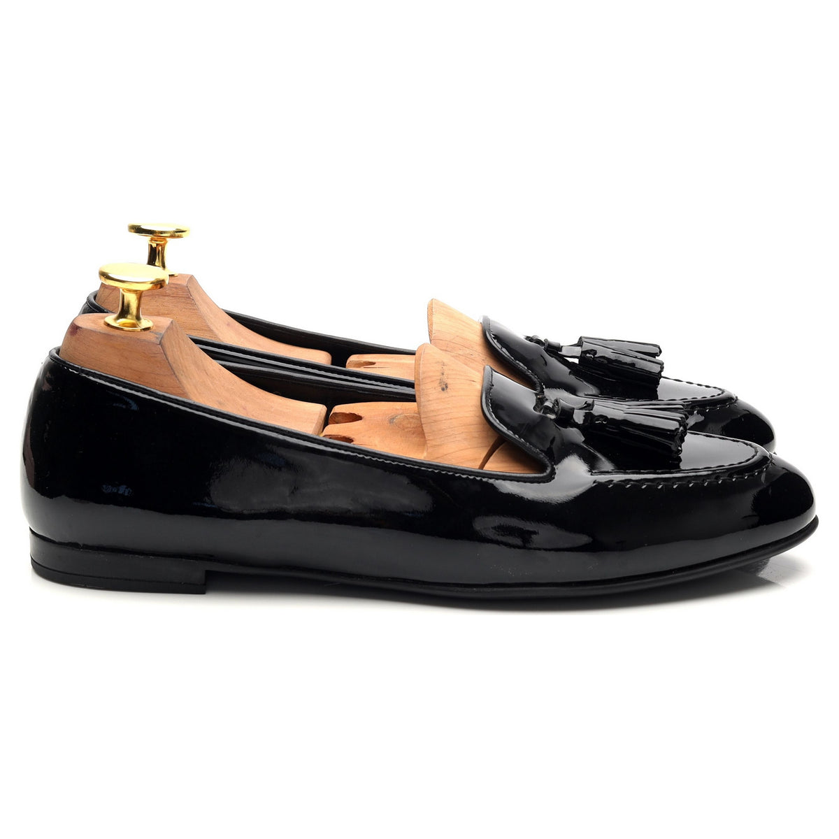 Women&#39;s &#39;Nina&#39; Black Patent Leather Tassel Loafers UK 4 EU 37