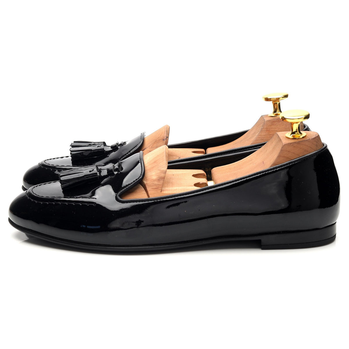 Women&#39;s &#39;Nina&#39; Black Patent Leather Tassel Loafers UK 4 EU 37
