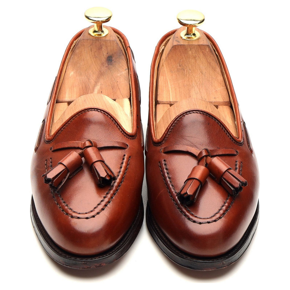 Women&#39;s &#39;Naseby&#39; Tan Brown Leather Tassel Loafers UK 3 UK