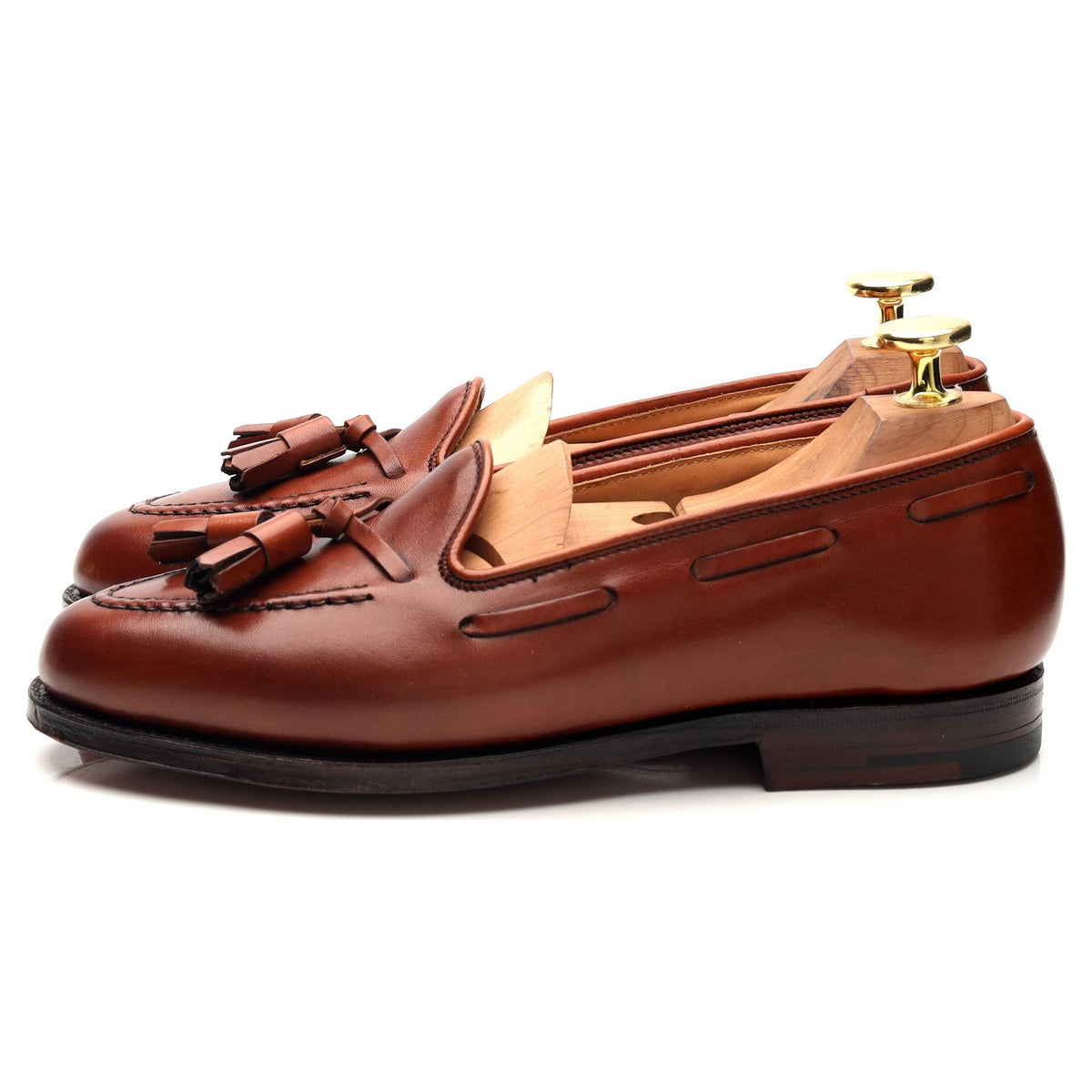 Women&#39;s &#39;Naseby&#39; Tan Brown Leather Tassel Loafers UK 3 UK
