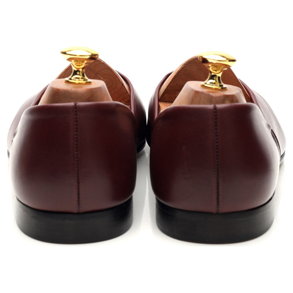 &#39;Ajax&#39; Burgundy Leather Slippers UK 9 H