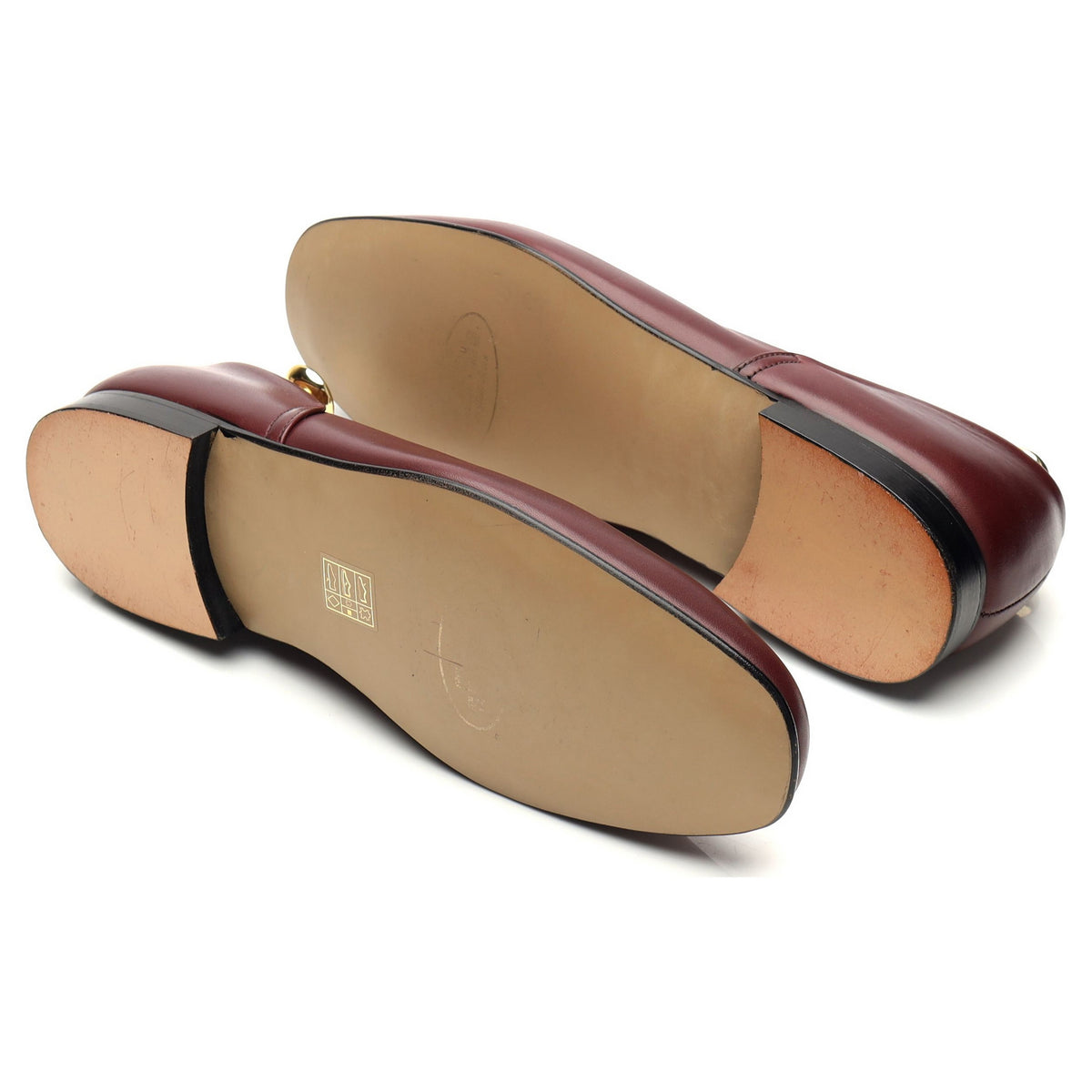 &#39;Ajax&#39; Burgundy Leather Slippers UK 9 H