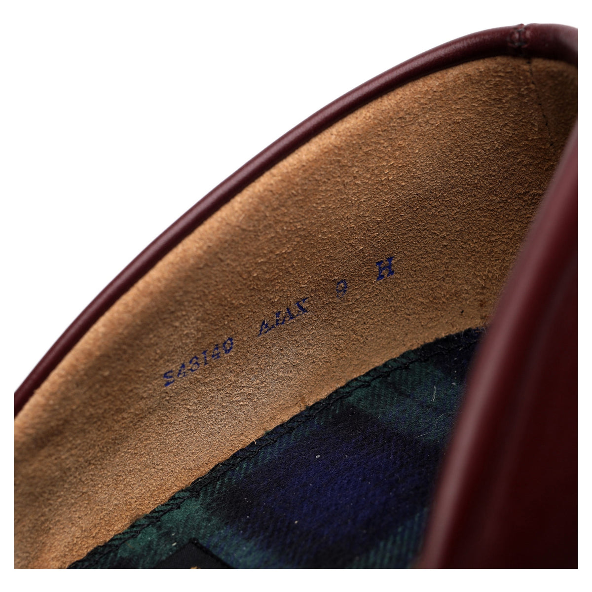 &#39;Ajax&#39; Burgundy Leather Slippers UK 9 H