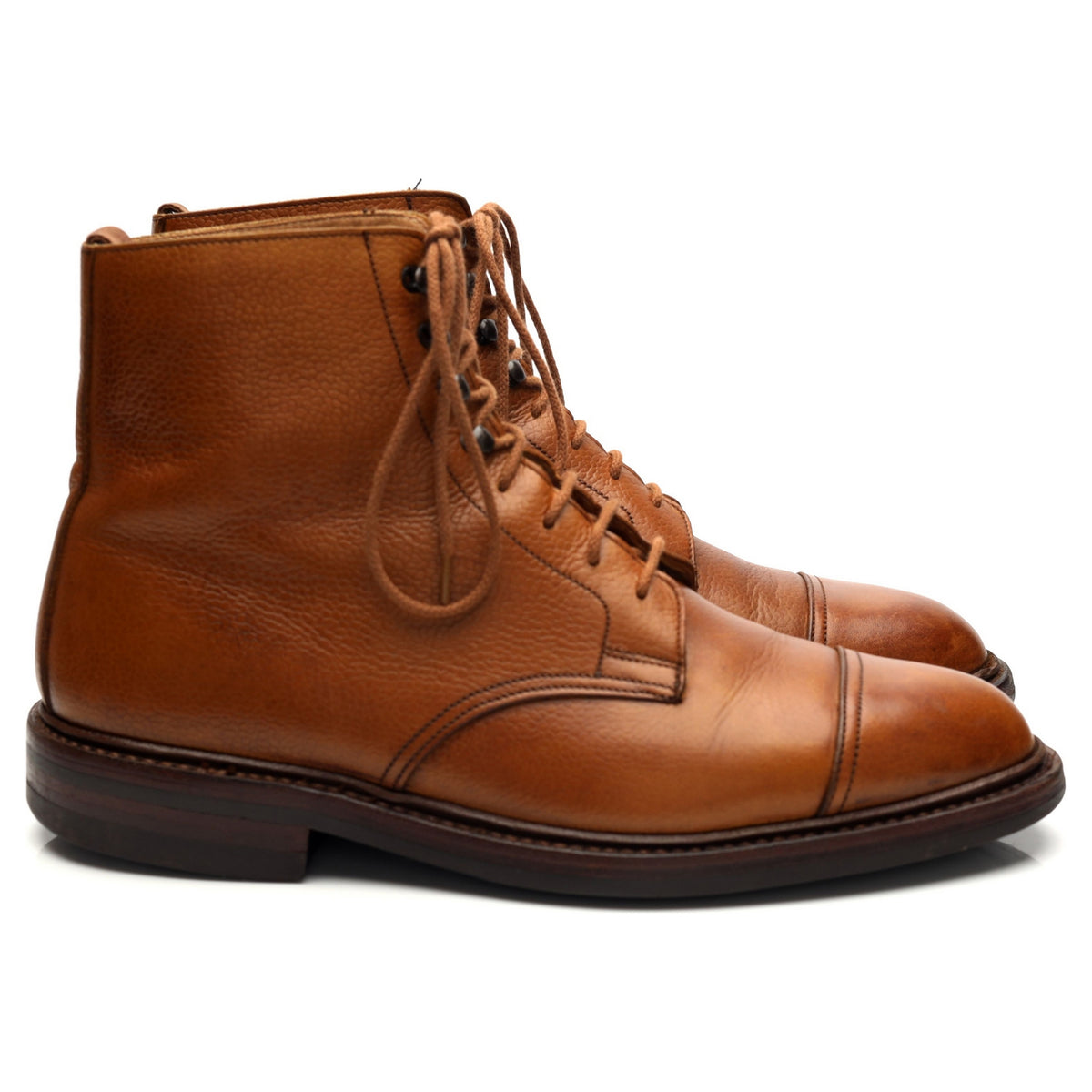 &#39;Coniston&#39; Tan Brown Grain Leather Boots UK 7 E