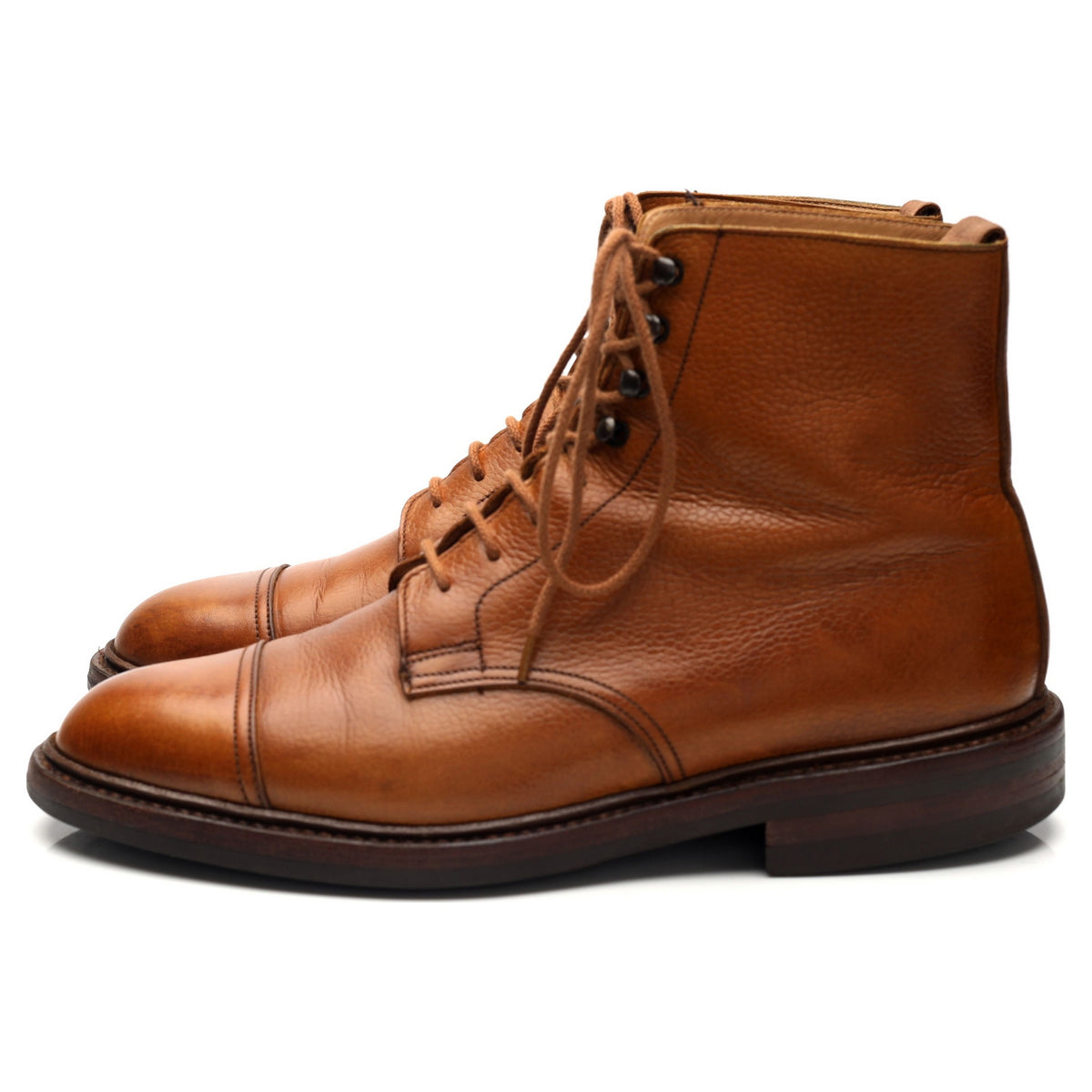 &#39;Coniston&#39; Tan Brown Grain Leather Boots UK 7 E