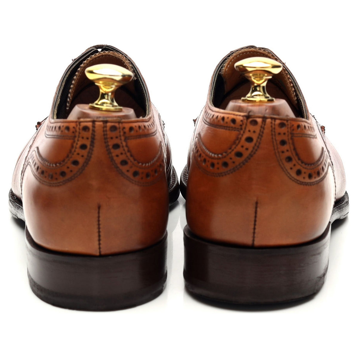 &#39;Union II&#39; Tan Brown Leather Derby Brogues UK 8 F