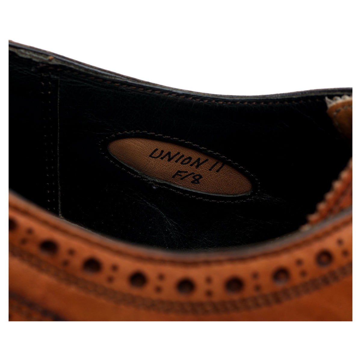 &#39;Union II&#39; Tan Brown Leather Derby Brogues UK 8 F