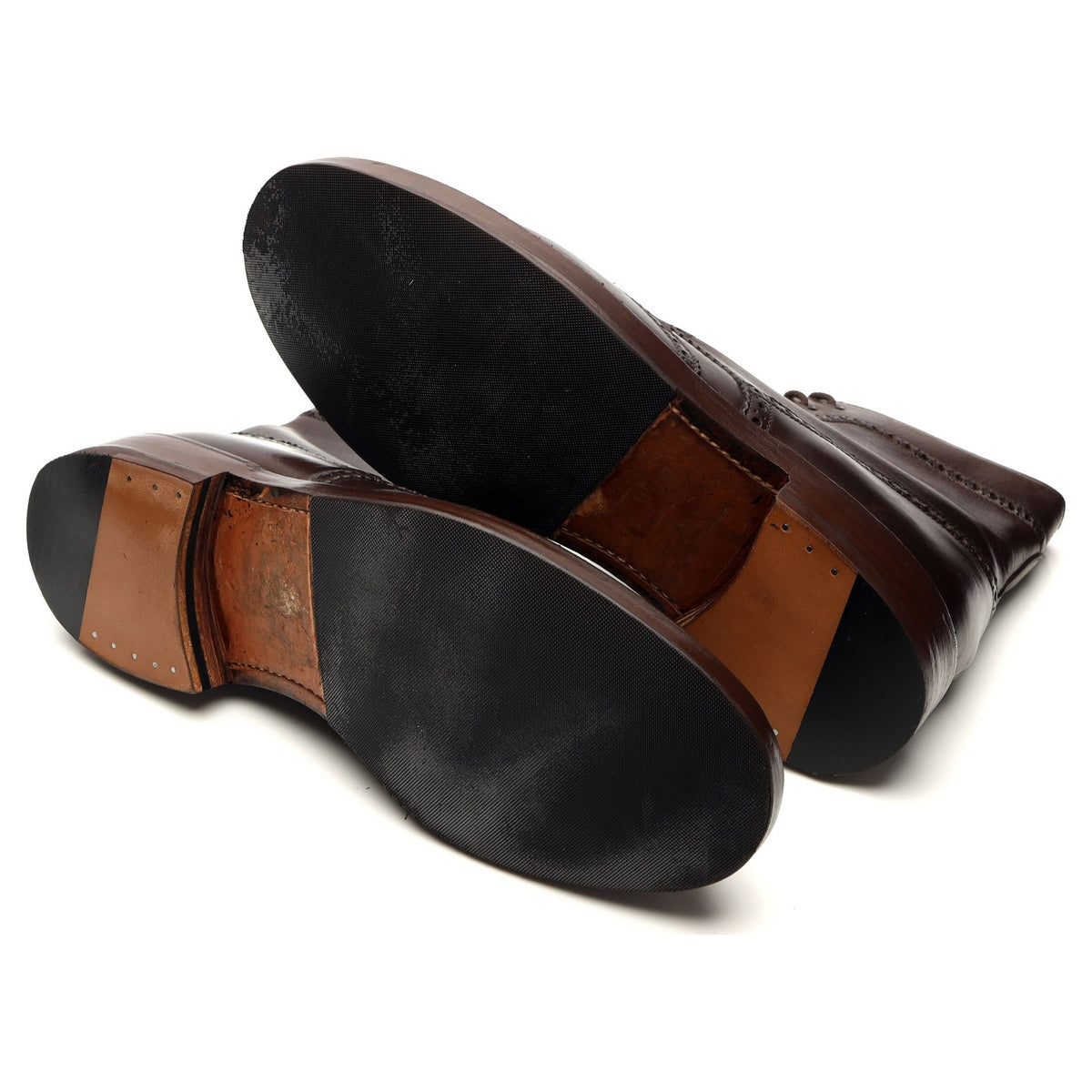 &#39;Langdale&#39; Dark Brown Leather Brogue Boots UK 10