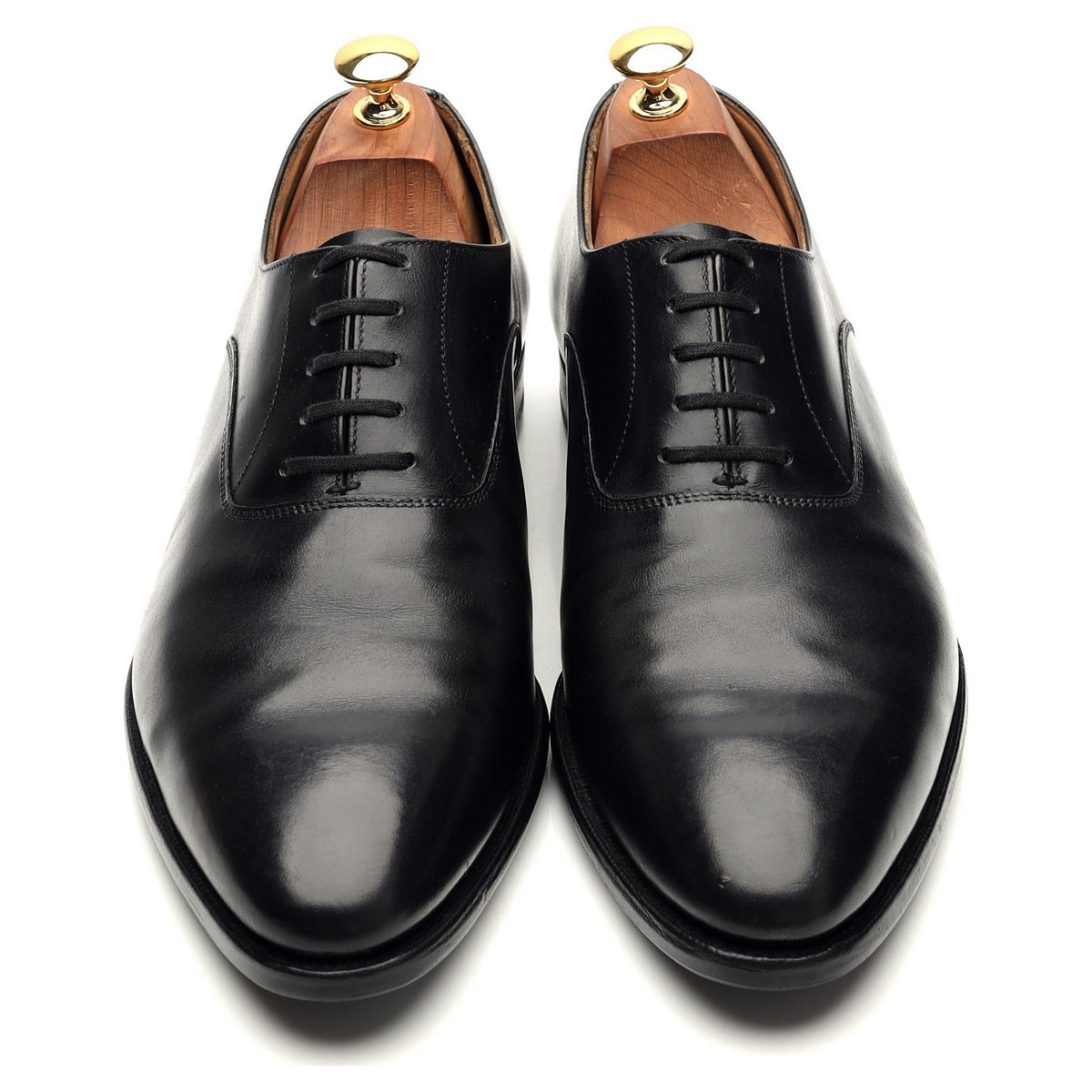 &#39;Wembley&#39; Black Leather Oxford UK 9.5 E