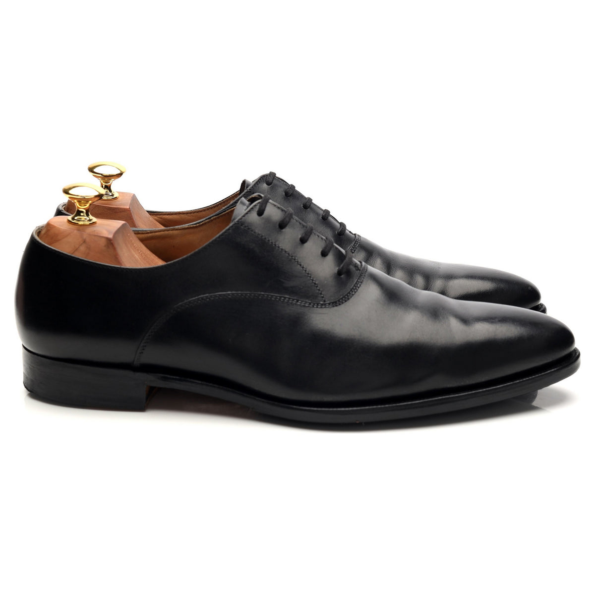 &#39;Wembley&#39; Black Leather Oxford UK 9.5 E