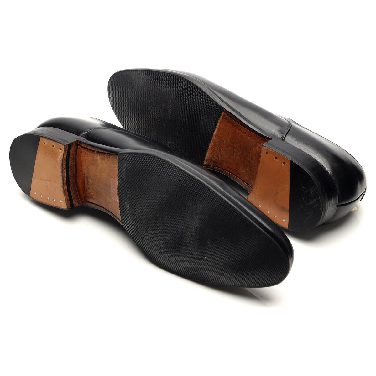 &#39;Wembley&#39; Black Leather Oxford UK 9.5 E