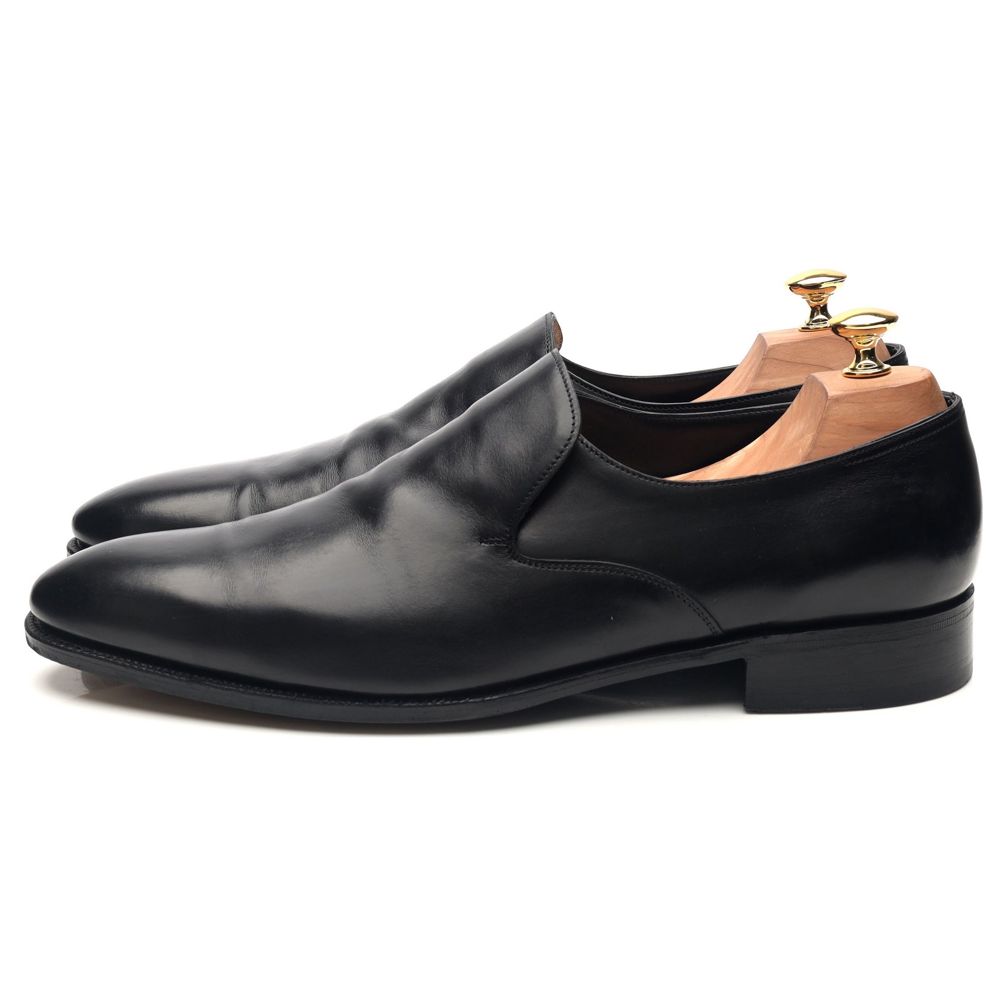 Prestige 'Elm' Black Leather UK 10.5 E - Abbot's Shoes