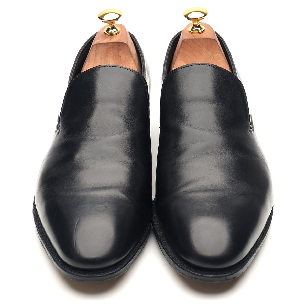 Prestige 'Elm' Black Leather UK 10.5 E - Abbot's Shoes