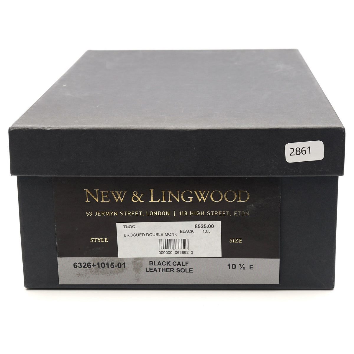 New &amp; Lingwood Black Leather Double Monk Straps UK 10.5 E