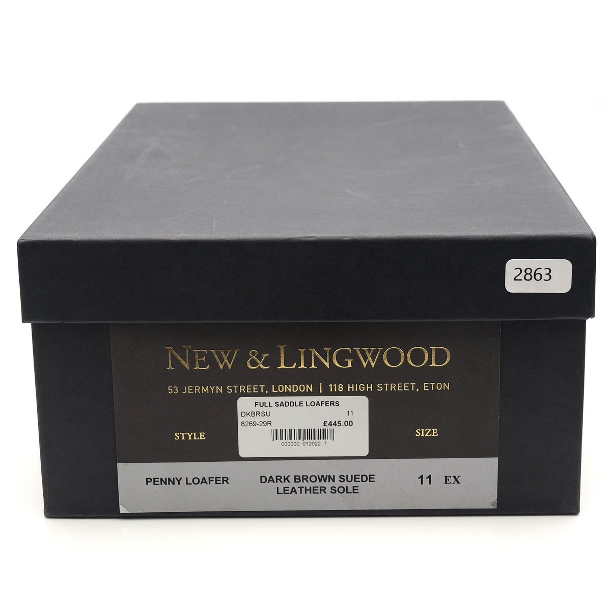 New &amp; Lingwood Dark Brown Suede Loafers UK 11 EX
