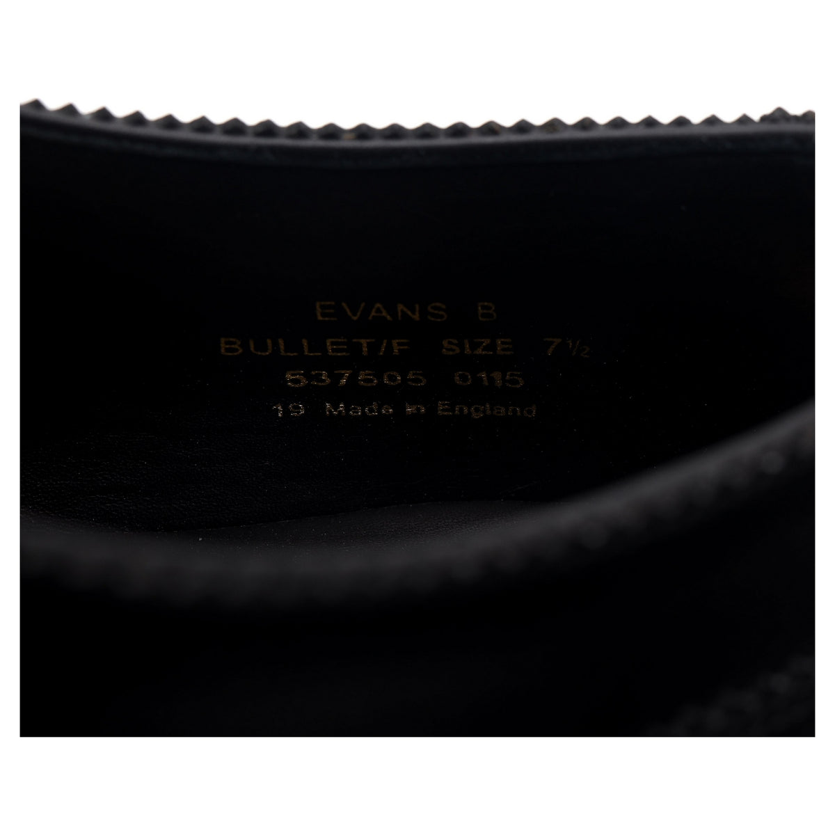 1880 Legacy &#39;Evans&#39; Black Leather Oxford UK 7.5 F