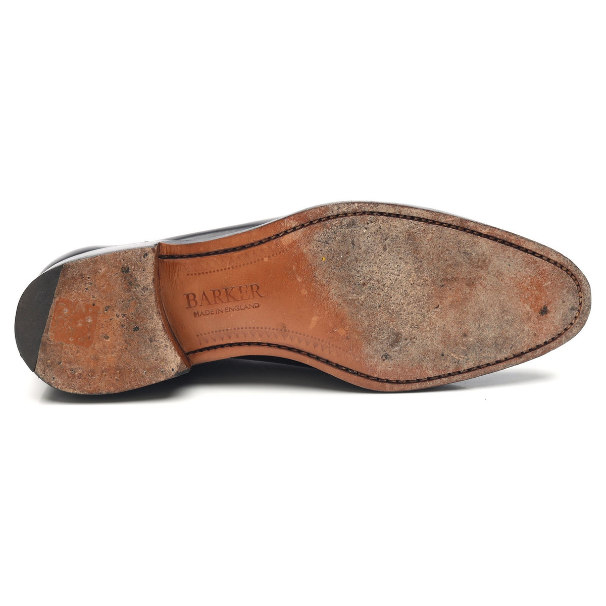 &#39;Nelson&#39; Black Leather Wholecut Oxford UK 6 G