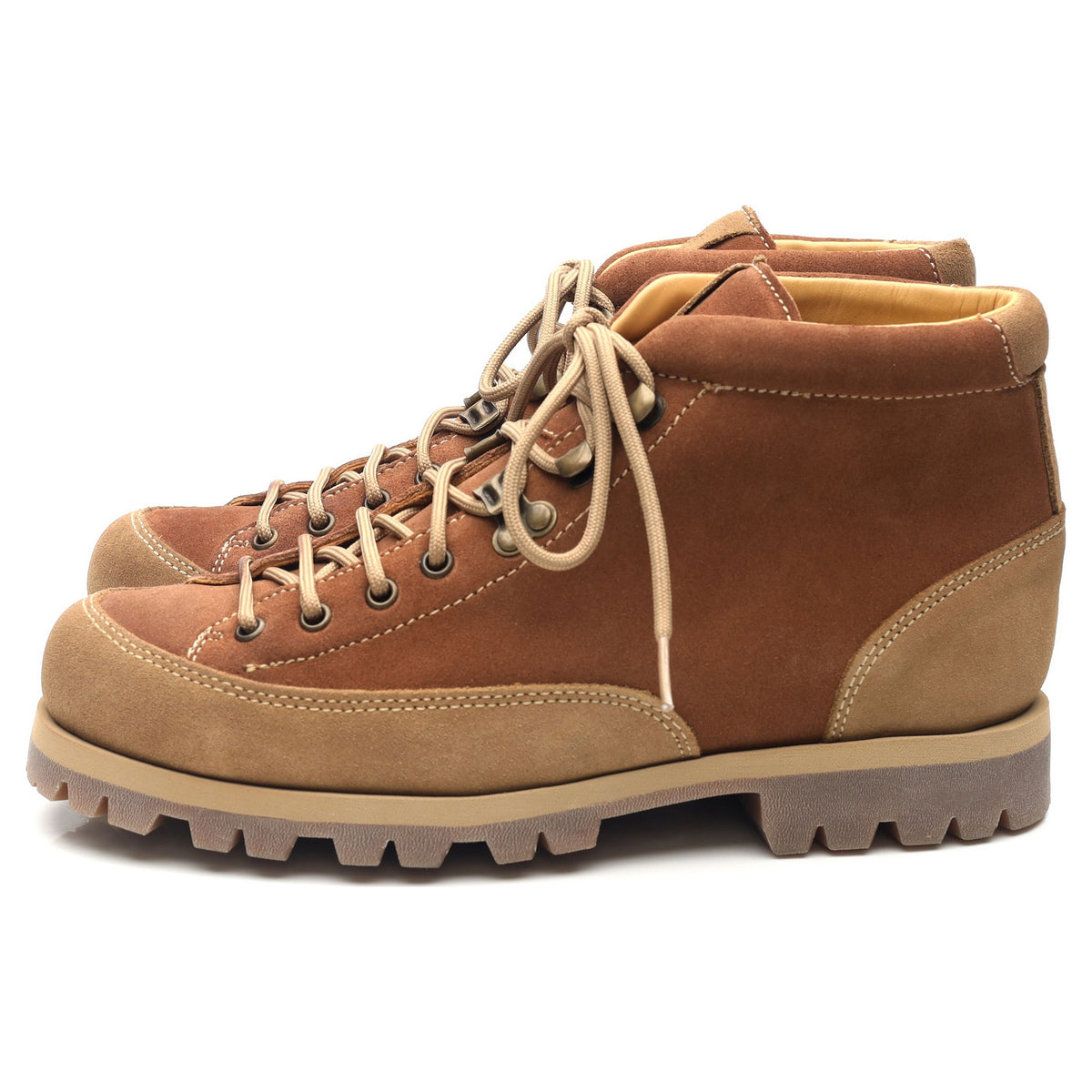 &#39;Yosemite&#39; Beige Brown Suede Hiker Boots UK 7.5